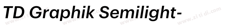 TD Graphik Semilight字体转换 TD Graphik Semilight字体转换